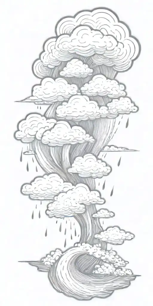 Lightning Storm Clouds And Crashing Waves