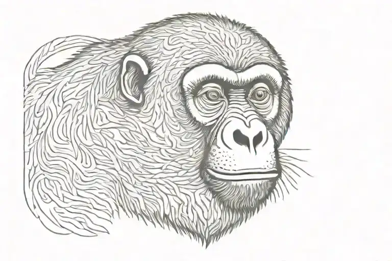 Woolly Monkey Head