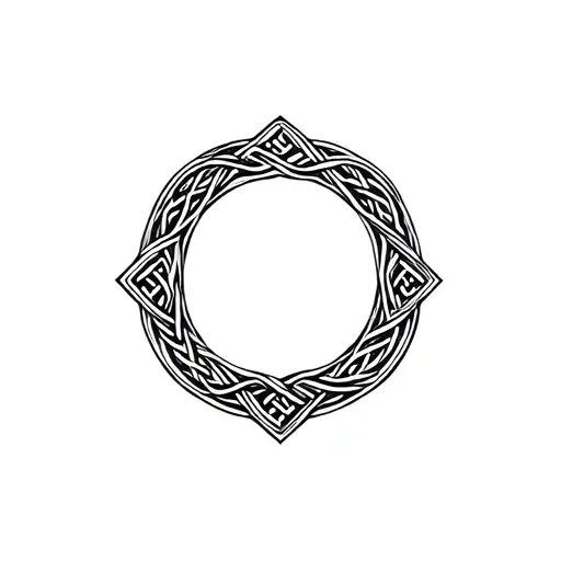 4K Round Celtic Knot Metal Details