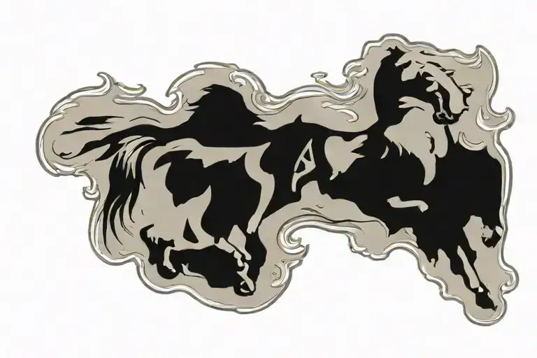 A Knigth Riding Horse