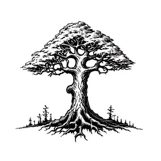 Erdtree Mixed With Tree Of Gondor