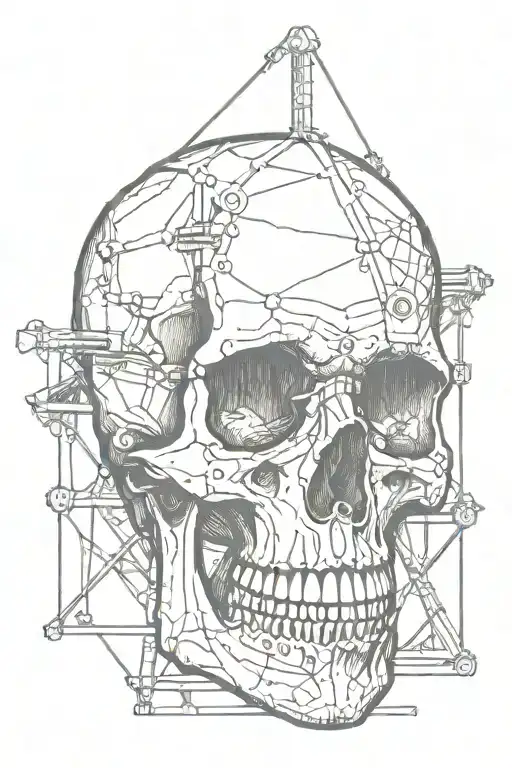 Skull And Scaffolding Structure