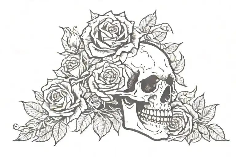 Skull And Roses