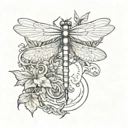 Letters L A G With A Dragonfly Perched