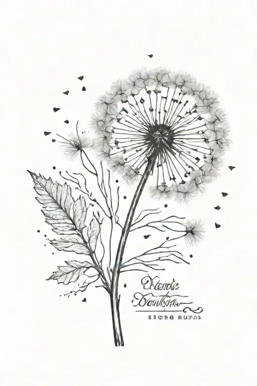 Dainty Dandelion With The Quote