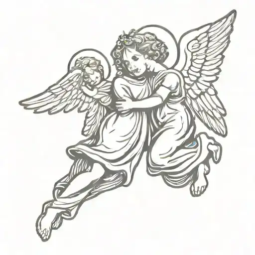 Angel Holding Hands