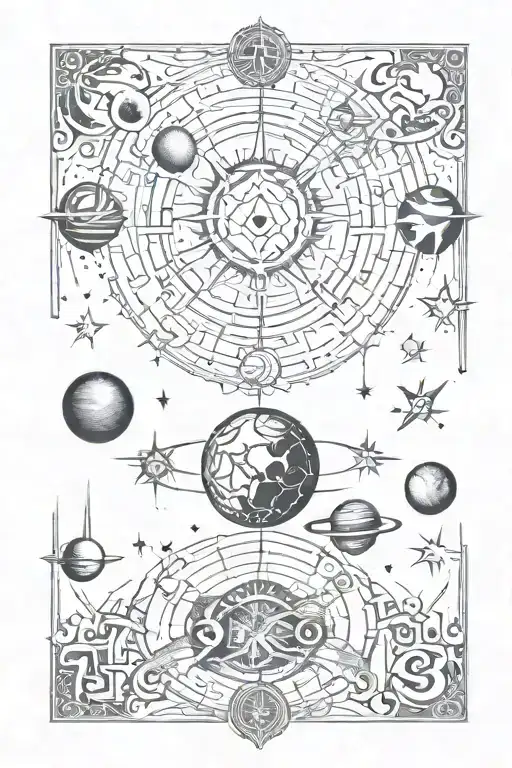 Symbols Planets Style Eso Escrito