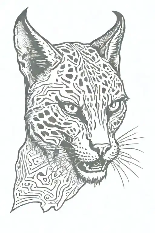 Bobcat Skull Face