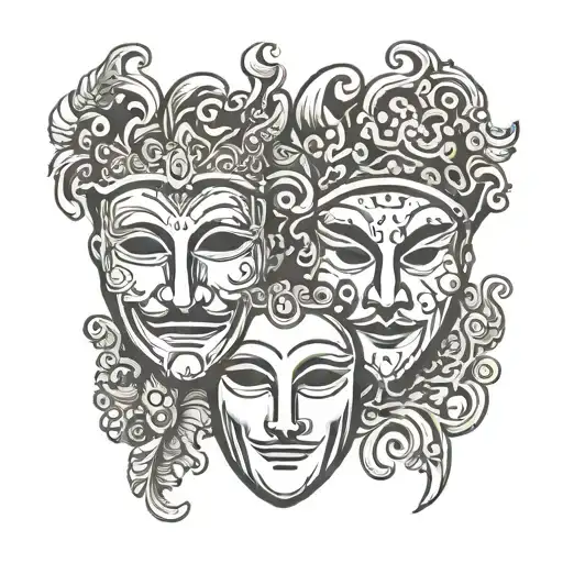 Theatre Masks Tragedy And Comedy