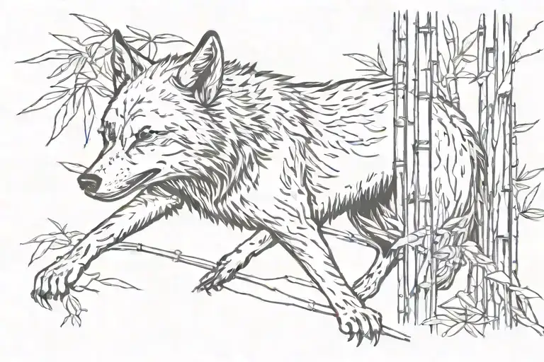 Bamboo Sticks And Wolf Overcoming Obstacles Being Humbled