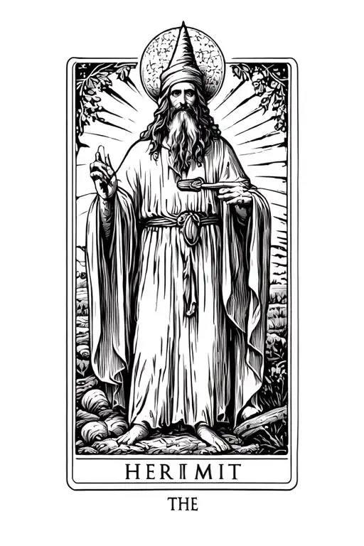 The Hermit Tarot Card