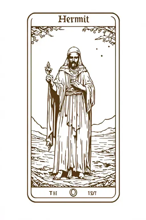 The Hermit Tarot Card