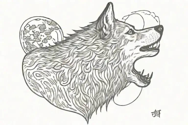 Wolf Howling At The Moon