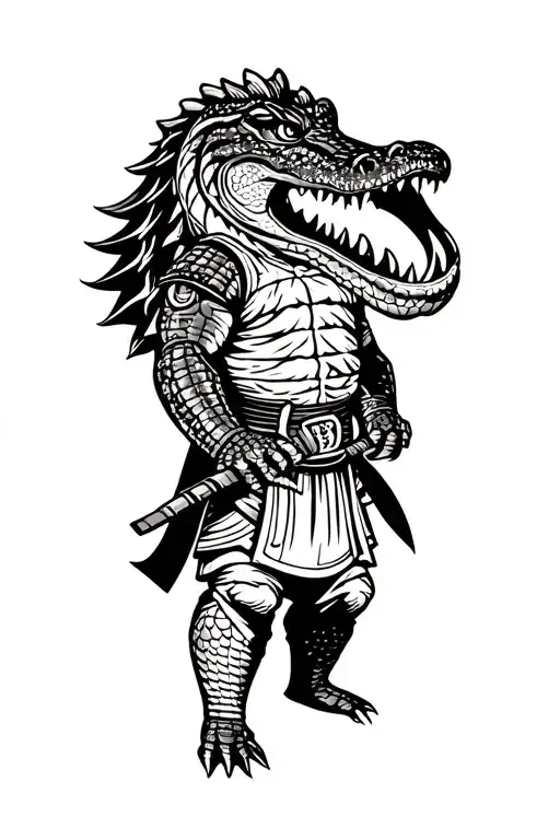 Samurai Standing Aligator
