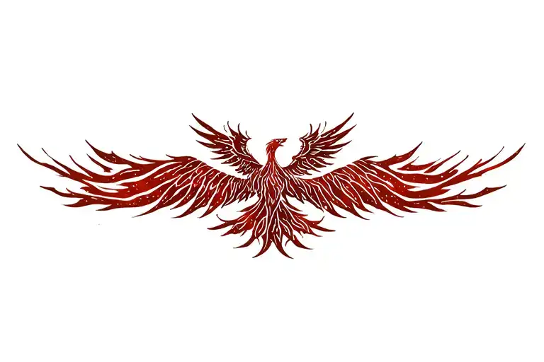 Phoenix Rising From Flames