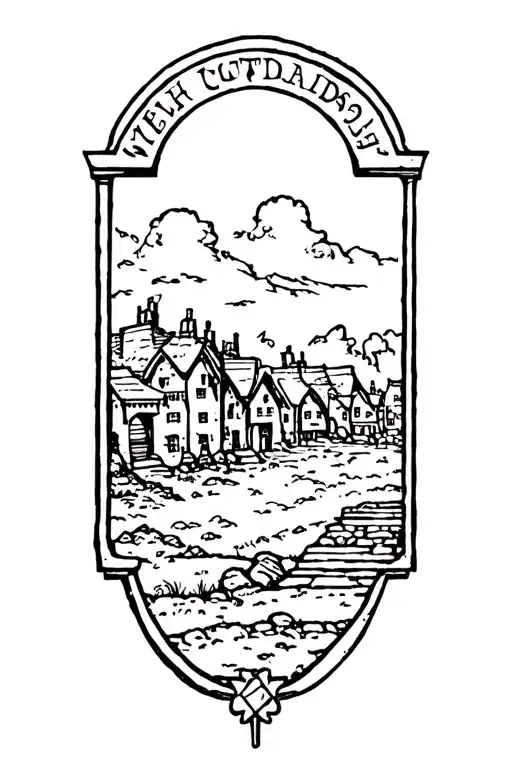 Welsh Medieval Storybook Style Town With Mines Under