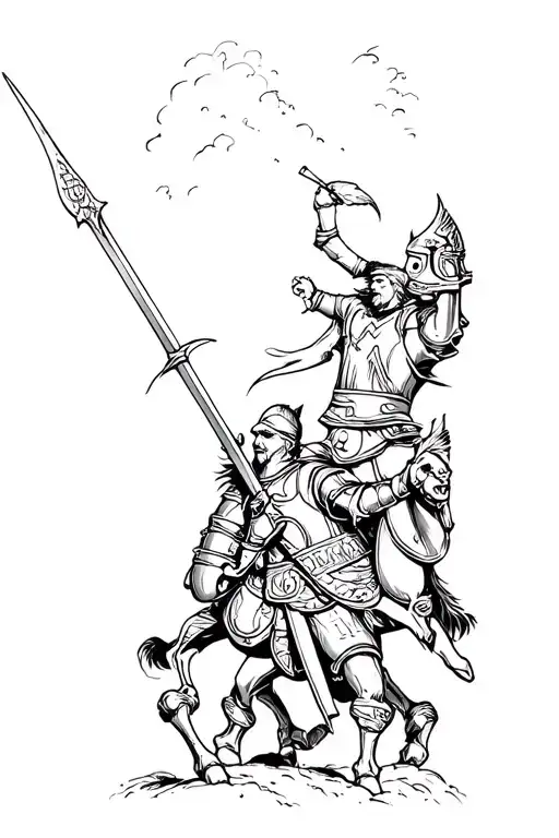 Storybook Style Battle With Welsh Knights