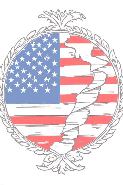 Wales And American Flag Intertwined