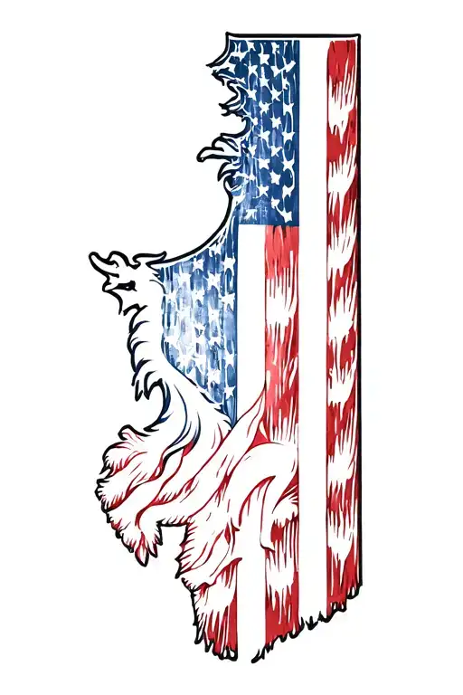 Wales And American Flag Intertwined