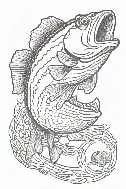 Large Mouth Bass Playing Guitar On A Road Bike