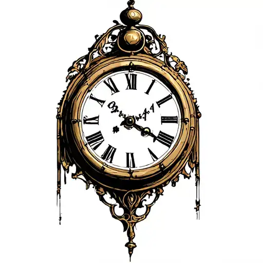 An Old Clock Appears To Be Fading Away