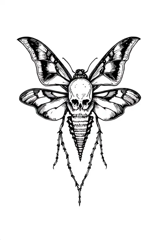Moth With Cat Skull