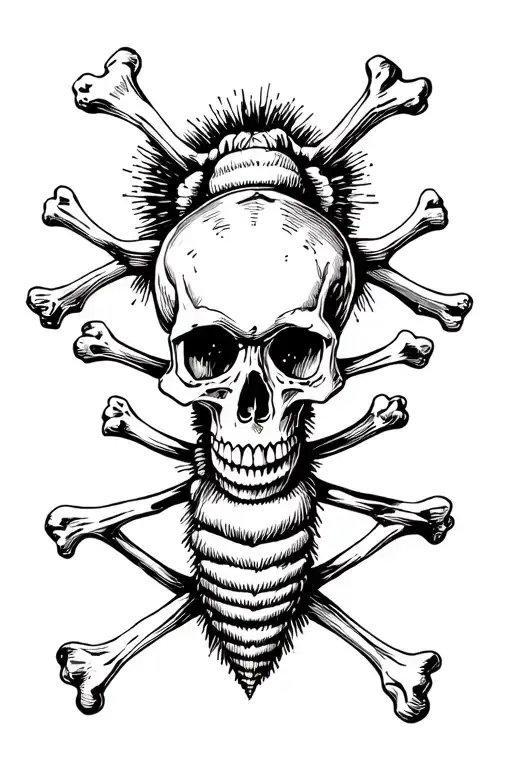 Moth With A Skull And Bones