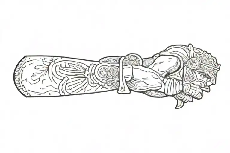 Greek Warrior Holding