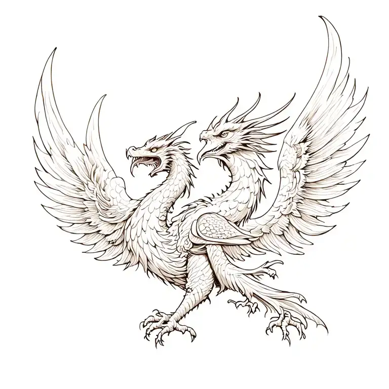 Phoenix And Dragon
