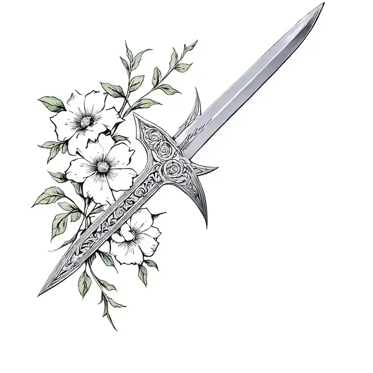 Sword And Flowers