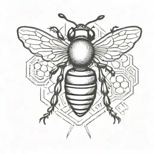 Bee And Honeycomb