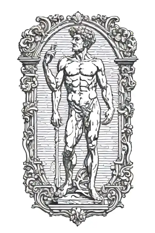 Michelangelo David Statue Full Body