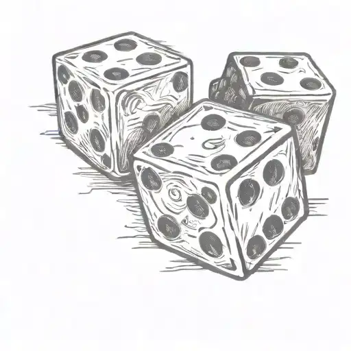 Dice Rolling With Eye Looking