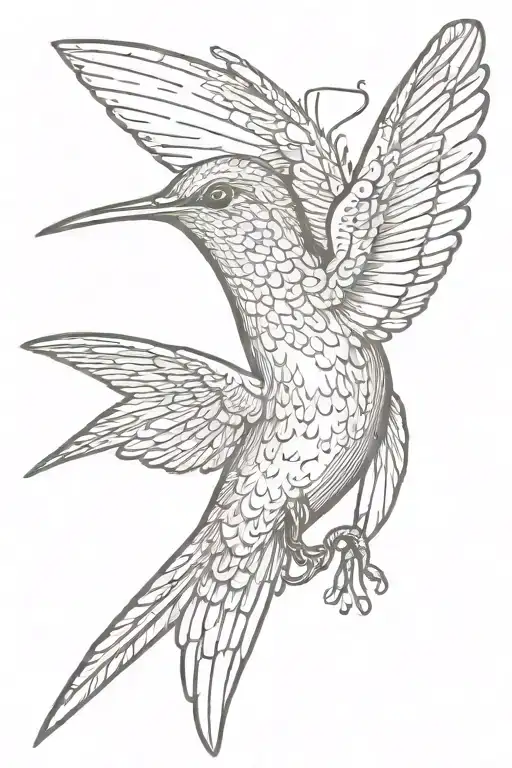 Humming Bird Holding A Sign