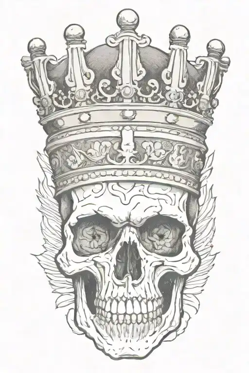 Skull Wearing A Crown