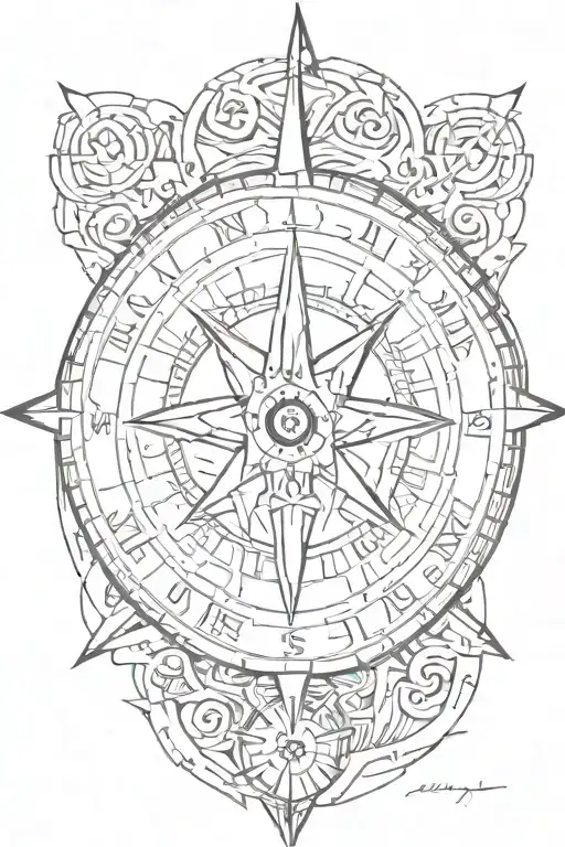 Runic Compass With Face
