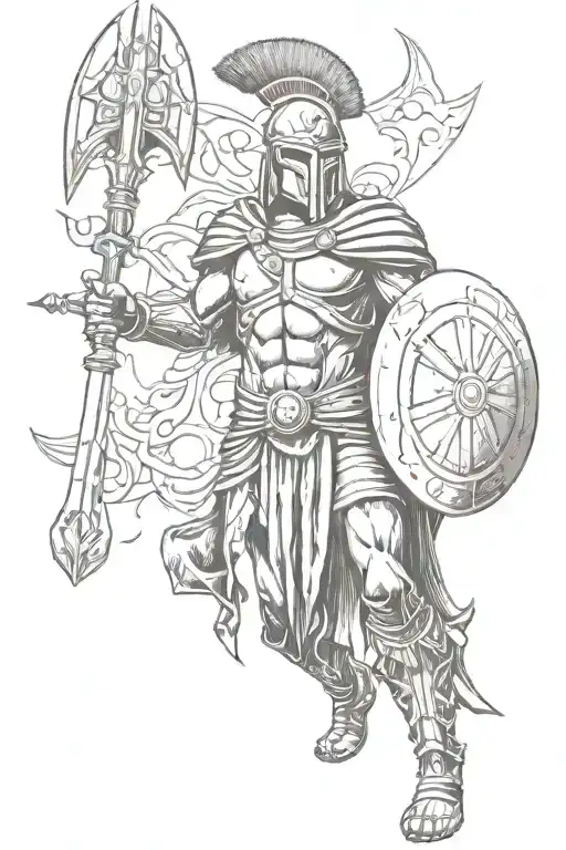 Spartan Warrior Holding