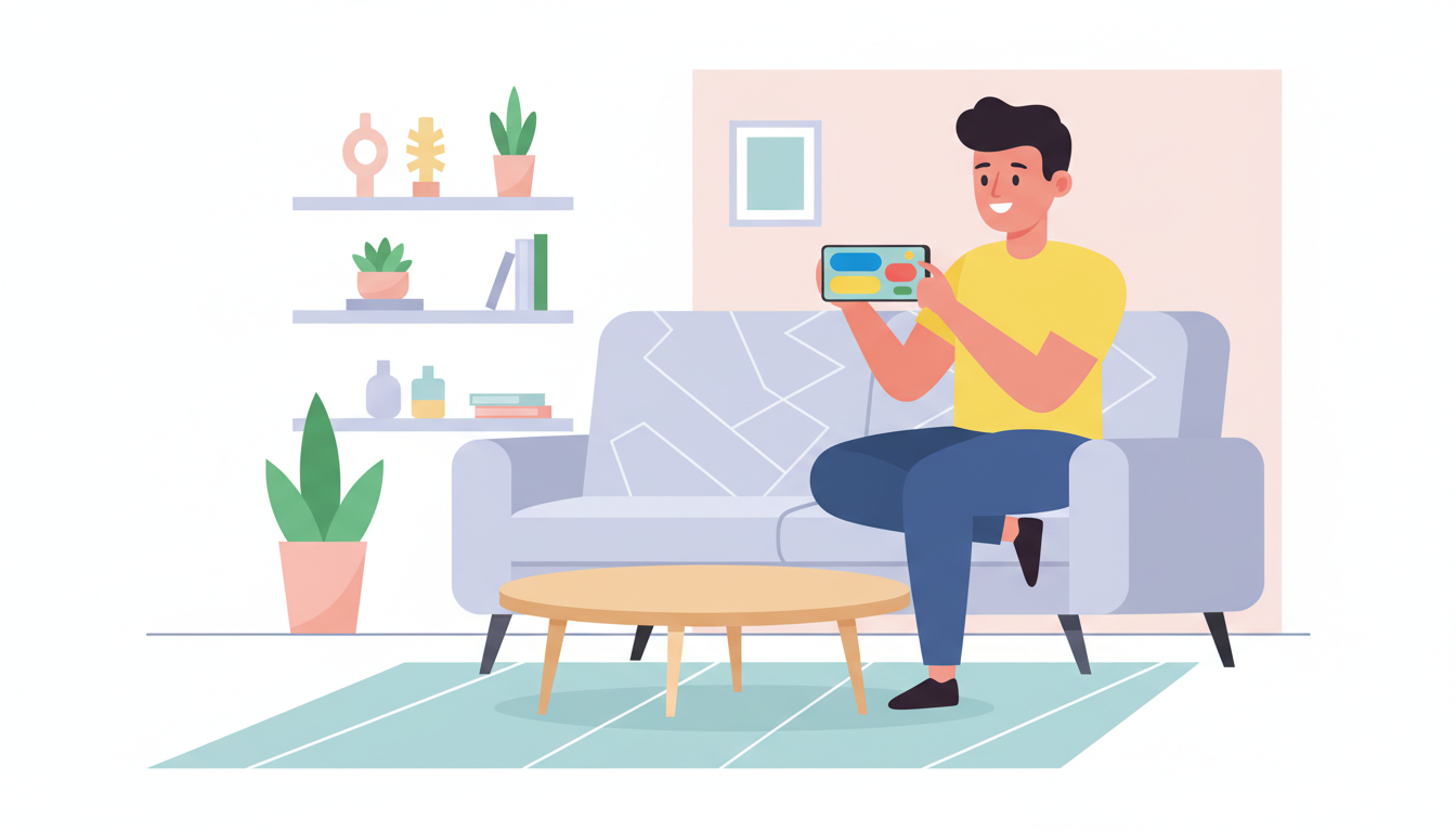 Пациент консультируется с ИИ-доктором через мобильное приложение из дома