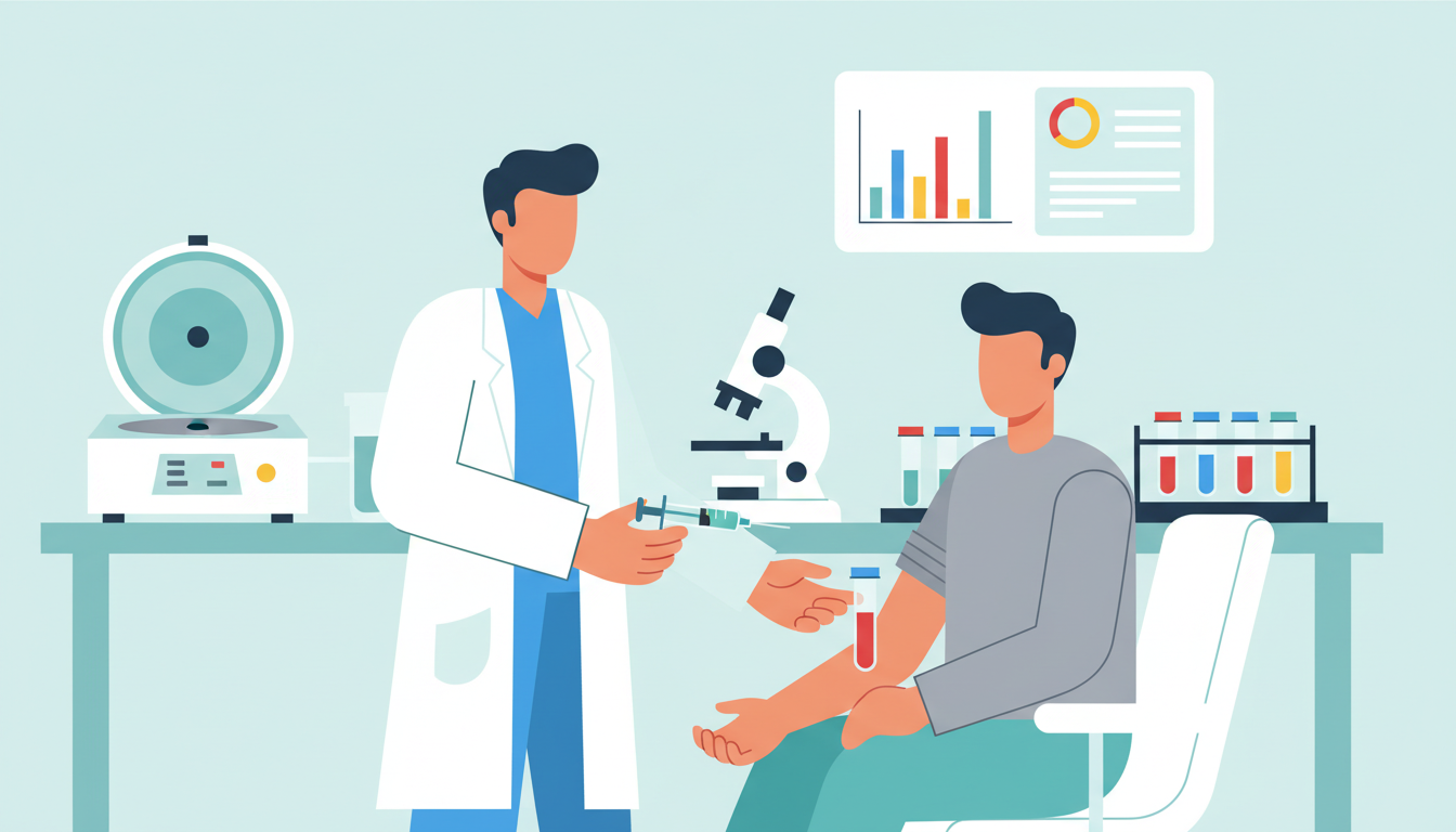 Взятие крови для анализа лейкоцитов