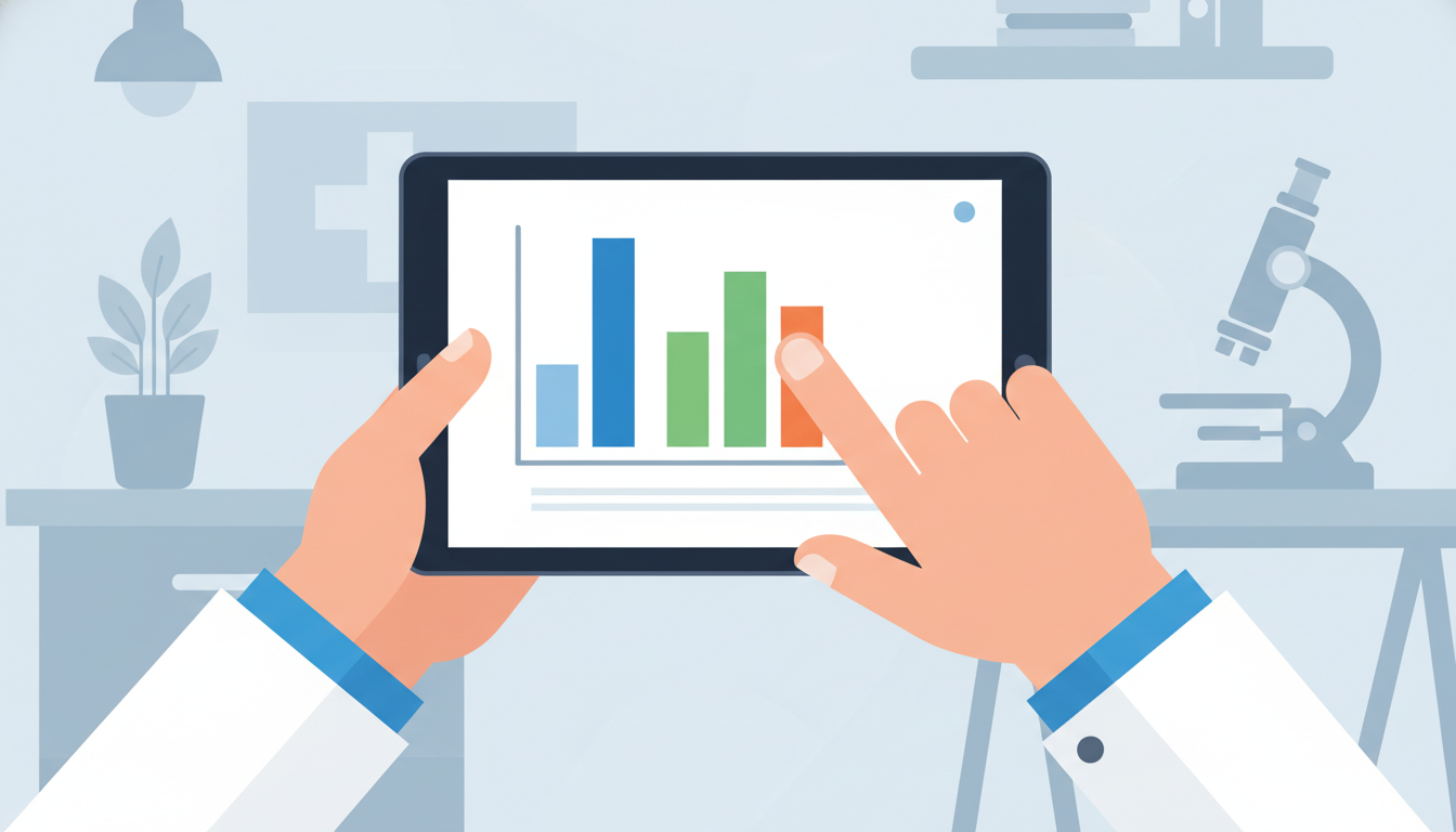 Врач изучает результаты анализа ТТГ