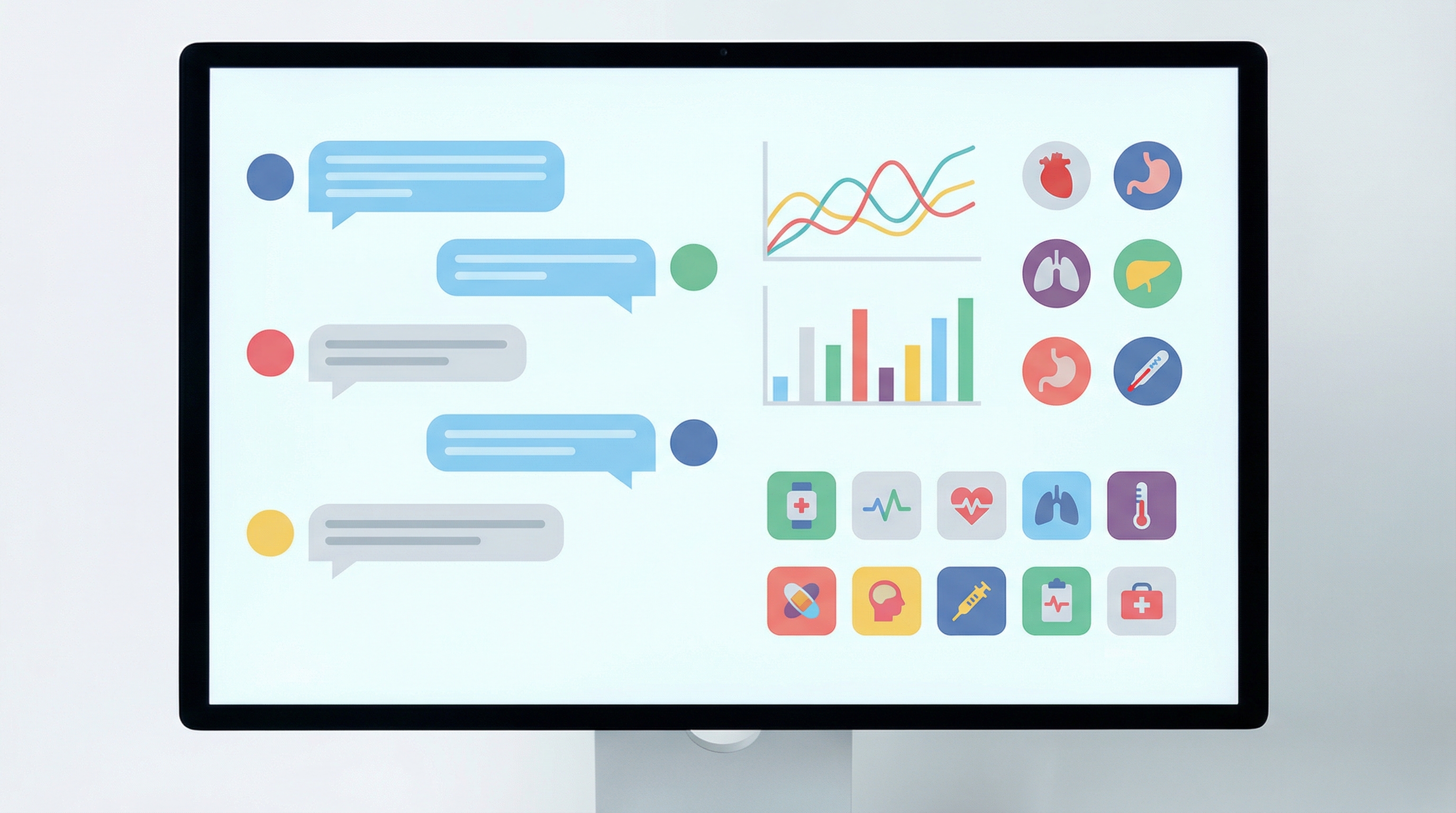 Интерфейс ИИ медицинского ассистента с чатом для консультации