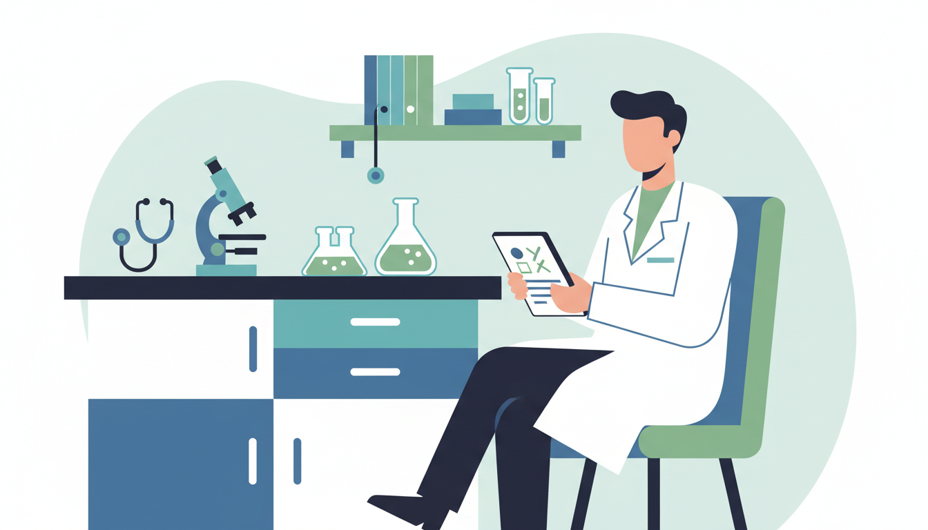 Настоящий врач с планшетом