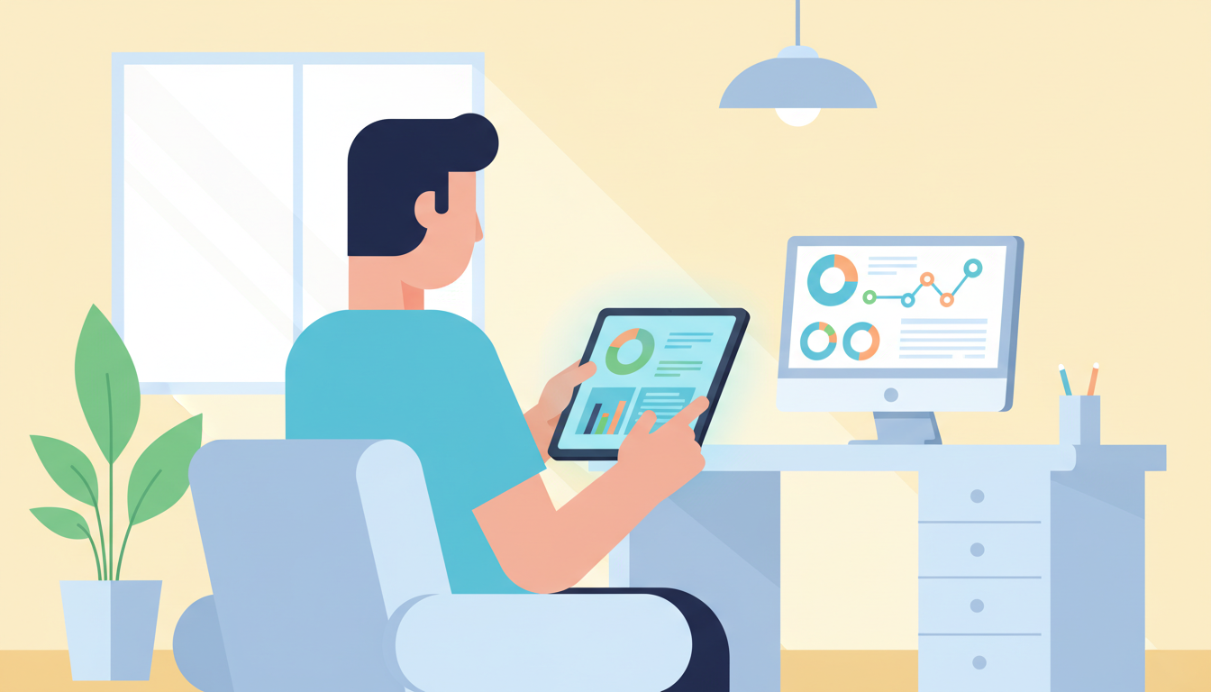 Пациент анализирует результаты общего анализа крови онлайн