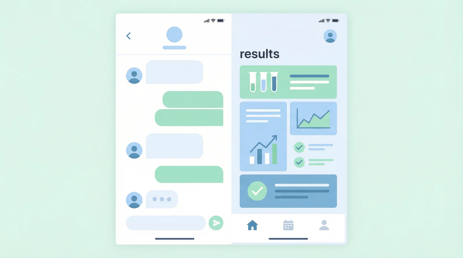 Интерфейс Доктус с функциями расшифровки анализов