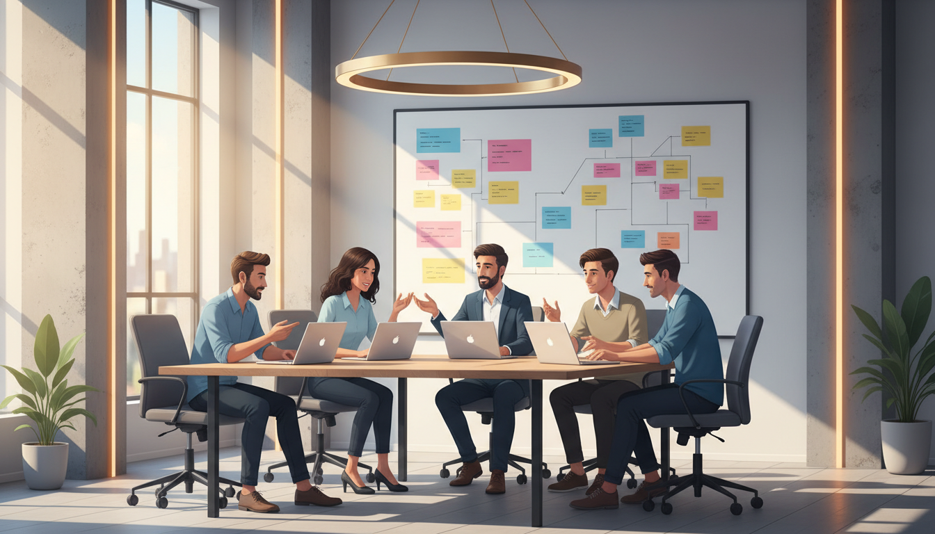 Команда использует аналог Trello для совместной работы