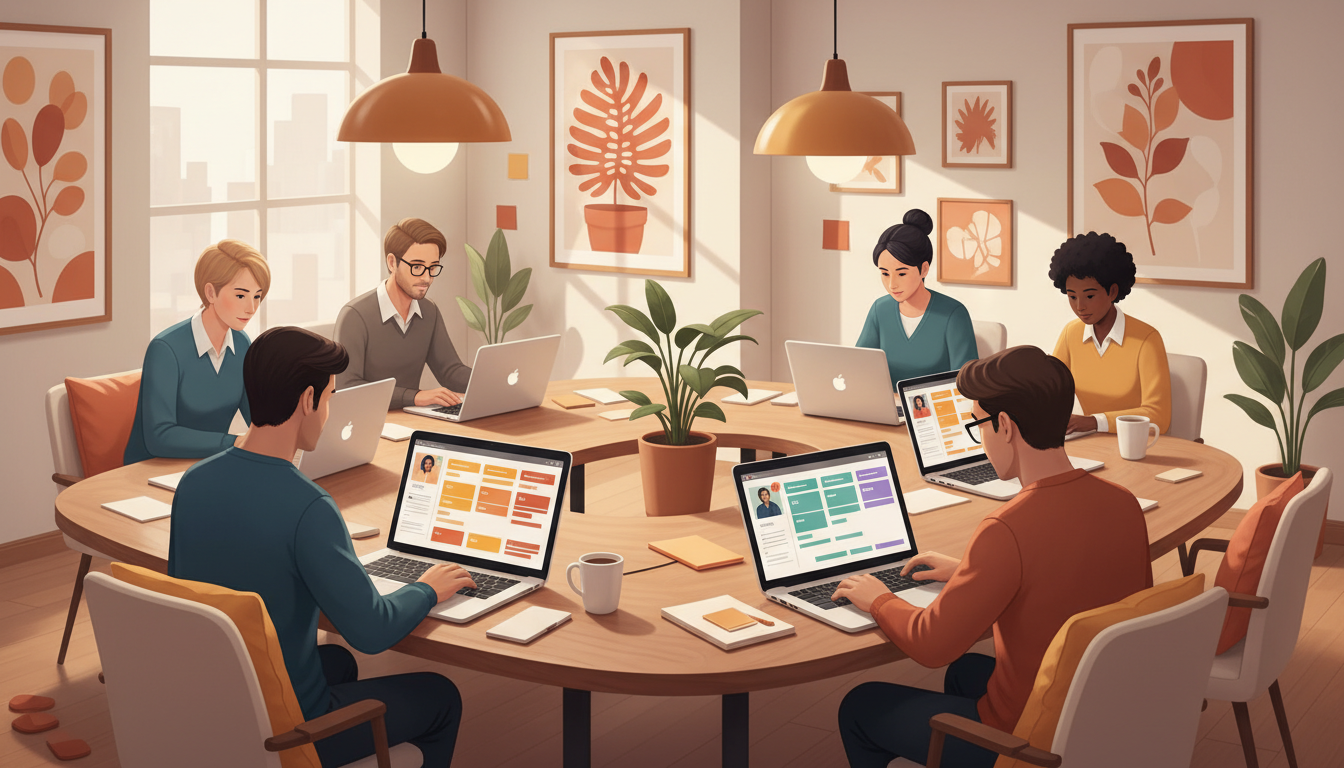 Команда работает с бесплатными канбан досками