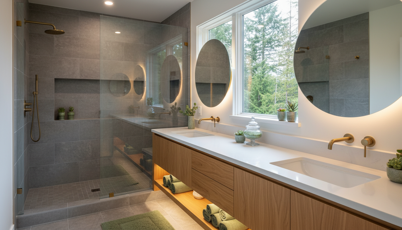 Luxury Seattle bathroom renovation with spa-like design elements