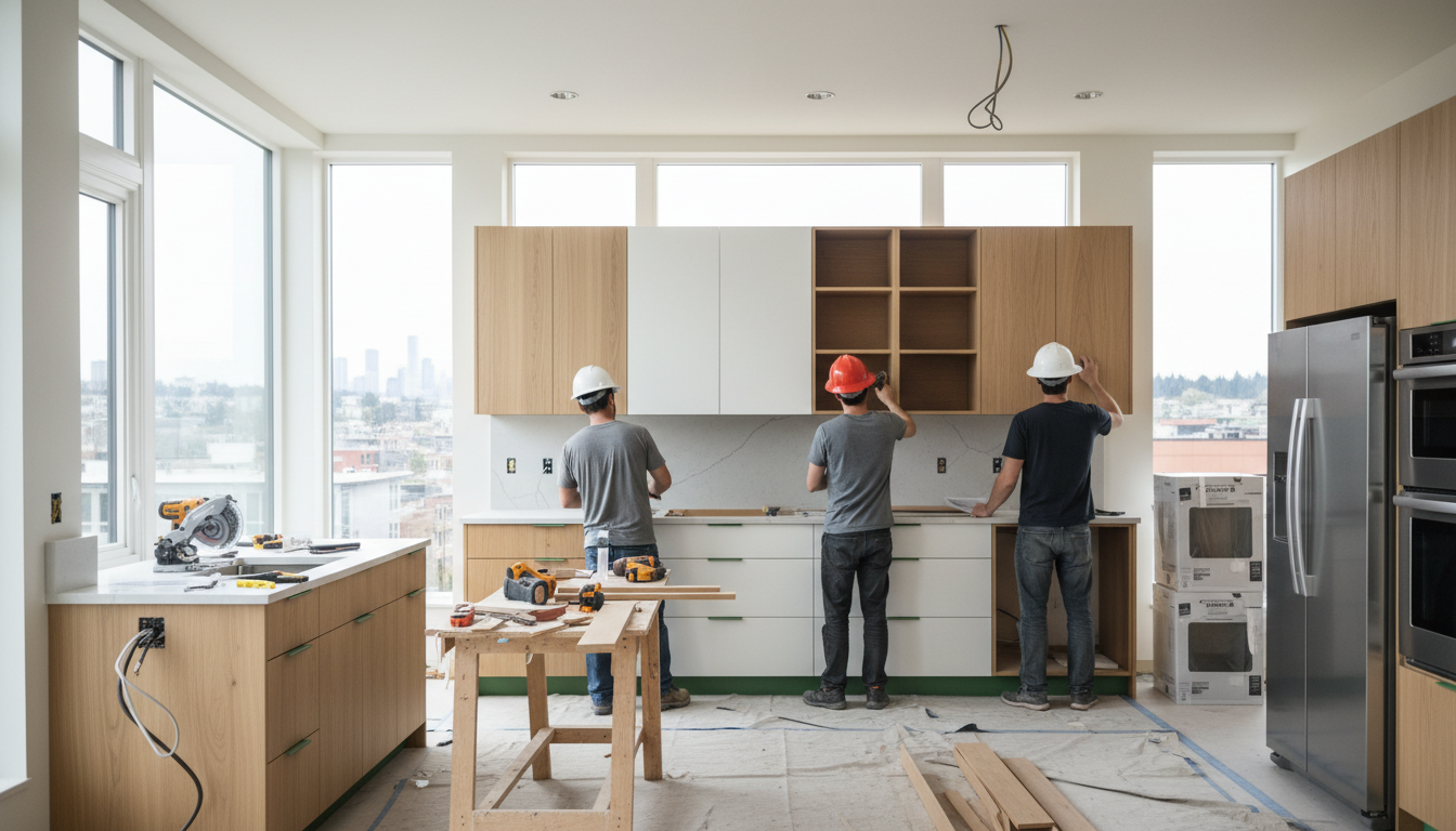 Professional kitchen remodeling project in Seattle