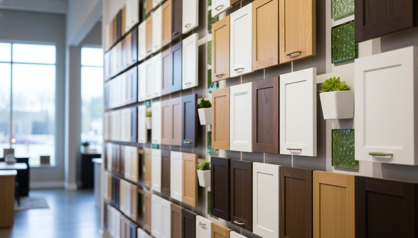 Kitchen cabinet finish and door style samples